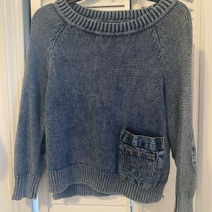 Karen Millen Blue Cropped Sweater
